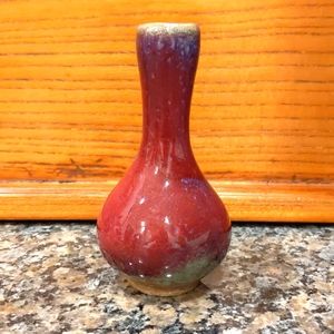 East Asian Oxblood or similar Handmade Bud Vase